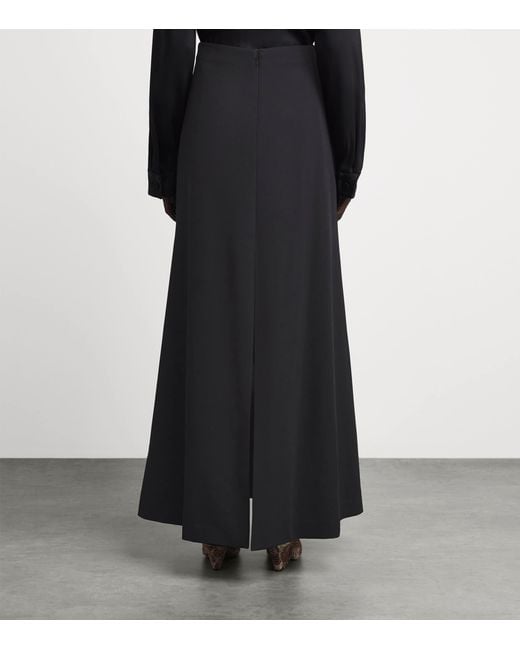 Jil Sander Black Back Split Maxi Skirt