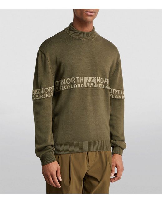 66 North Green Virgin Wool-blend Dyngja Sweater for men
