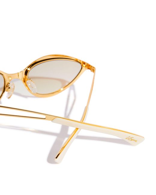 Le Specs Metallic Glitch Sunglasses