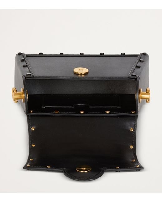 Balmain Black Small Leather B-Buzz Dynasty Shoulder Bag