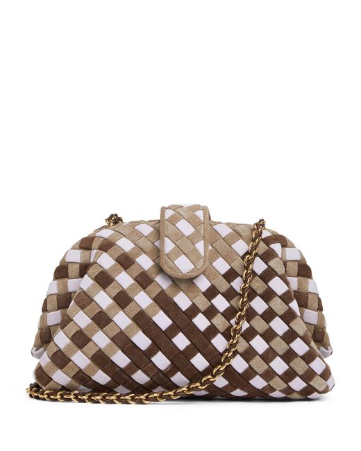 Bottega Veneta Brown Small Suede Lauren 1980 Clutch Bag