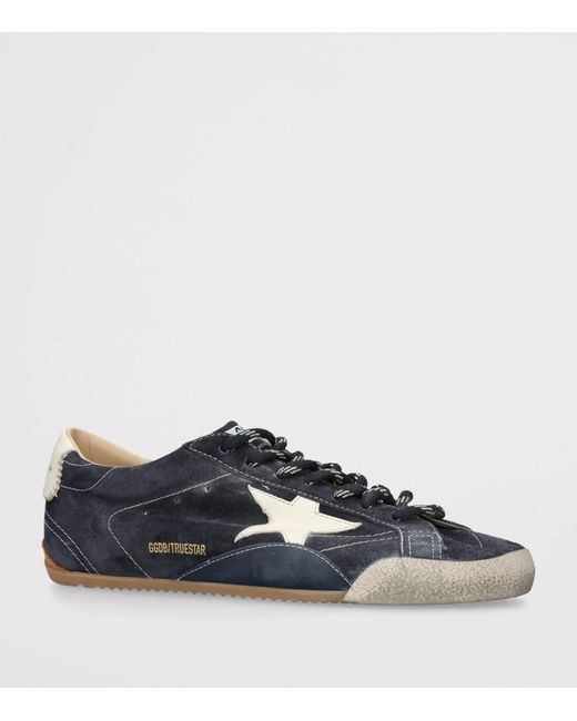 Golden Goose Deluxe Brand Blue Suede-Leather True Star Sneakers for men
