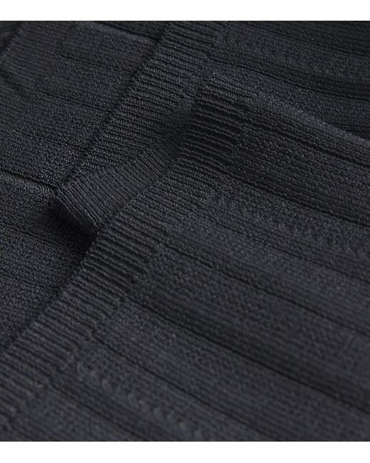 Joseph Gray Ribbed Knit Midi Skirt