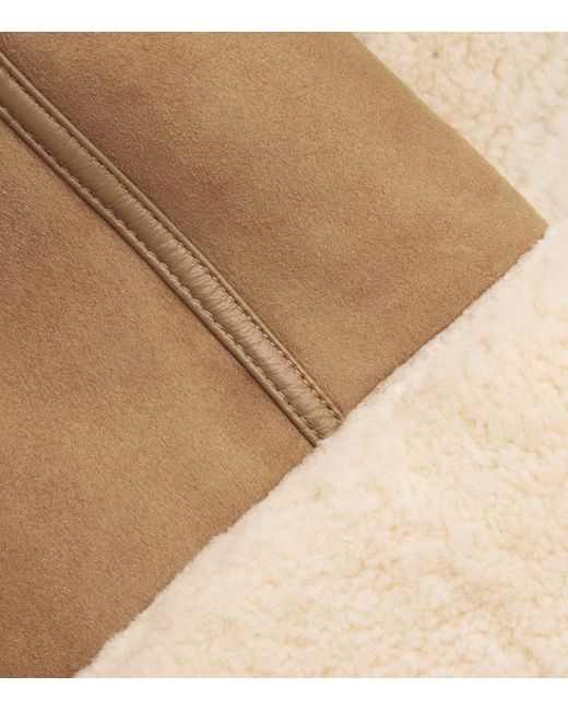 Totême  Brown Shearling Signature Jacket