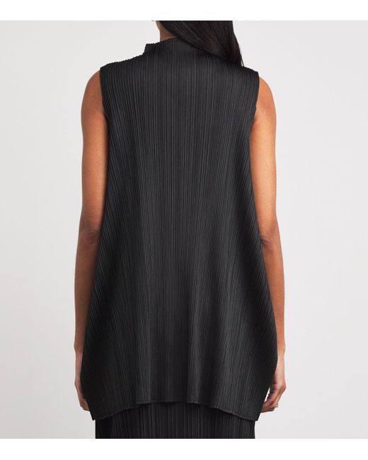 Pleats Please Issey Miyake Women's Black Lamp Shade Top