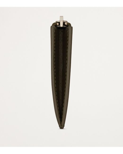 Saint Laurent Black Leather Zip-Up Card Holder for men