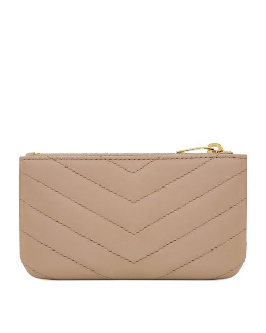 Saint Laurent Natural Small Leather Chain Wallet