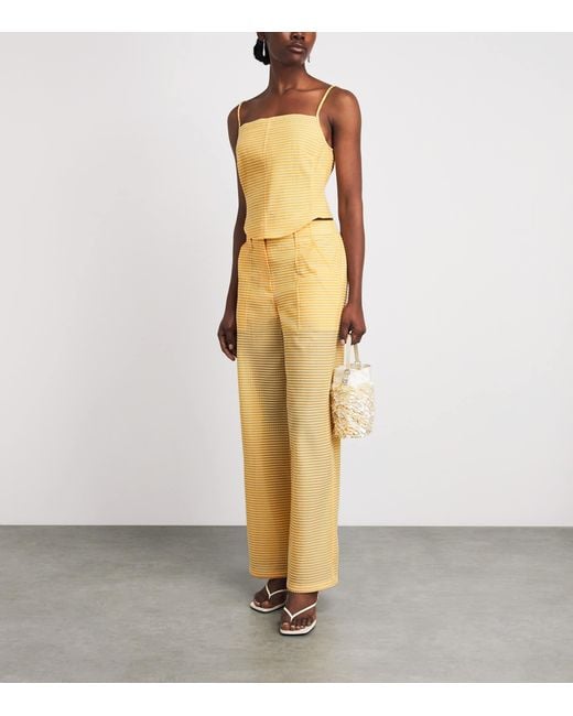 Jonathan Simkhai Yellow Lenora Bustier Top