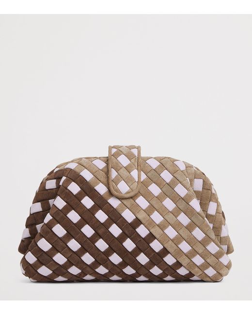 Bottega Veneta Brown Small Suede Lauren 1980 Clutch Bag