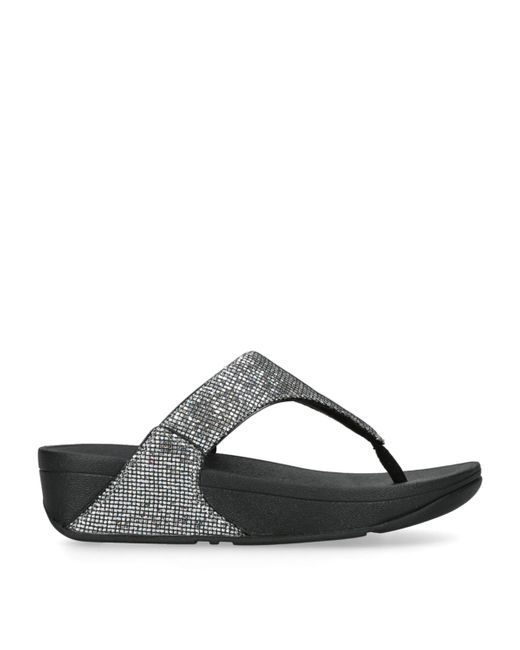 Fitflop Brown Glitter Lulu Toe-Post Sandals 40
