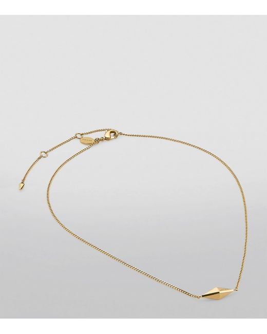 Jimmy Choo Metallic Diamond Fine Chain Necklace