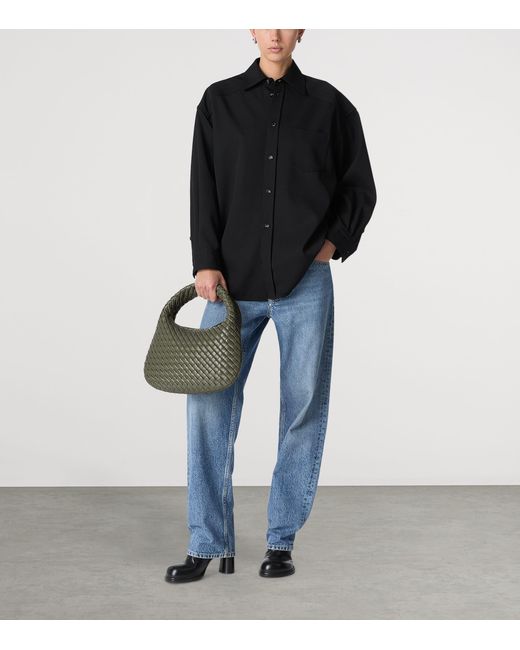 Bottega Veneta Green Small Leather Veneta Shoulder Bag