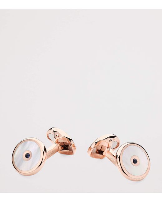 Deakin & Francis Pink Plated And Mother-Of-Pearl Cufflinks for men