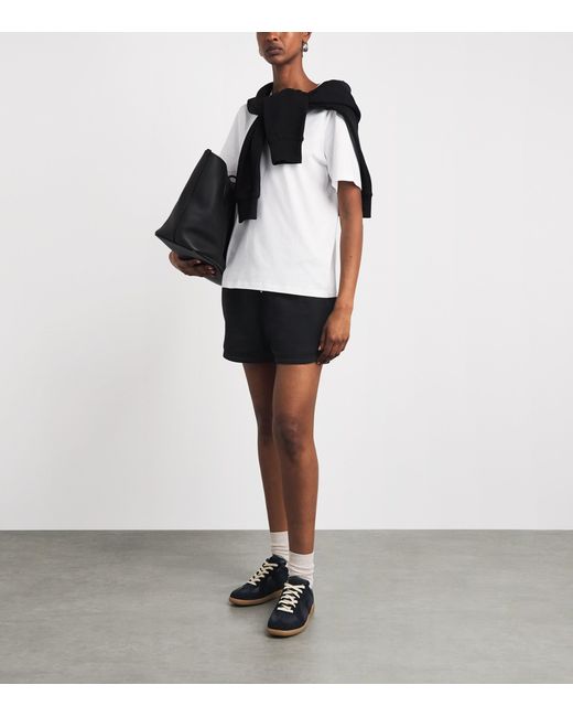 Harrods Black Cotton Jersey Shorts