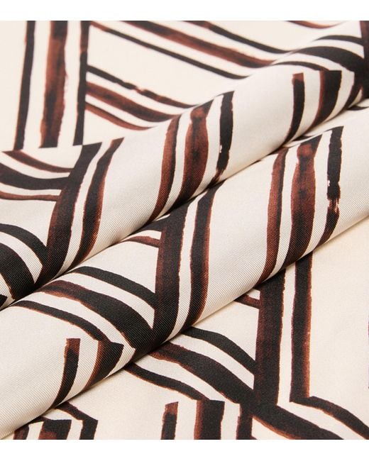 Weekend by Maxmara Black Silk Printed Square Scarf