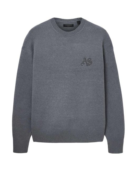 AllSaints Gray Icon Sweatshirt for men