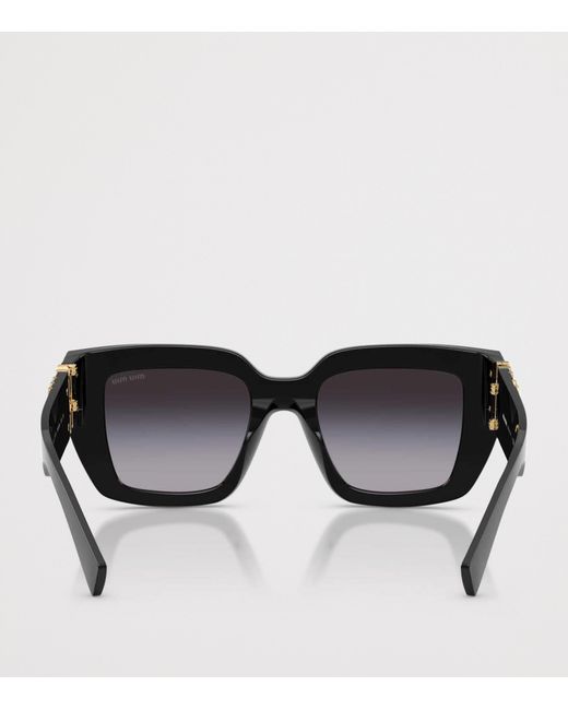 Miu Miu Black Acetate Mu B05S Square Sunglasses for men