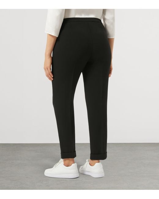 Marina Rinaldi Black Tapered Slim Tailored Trousers