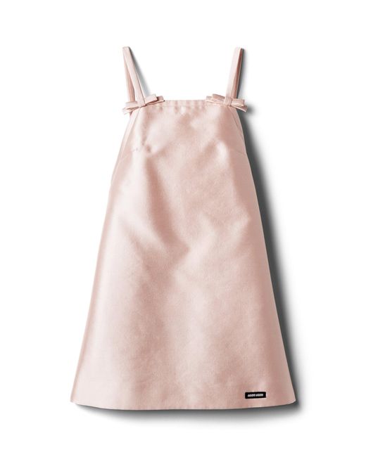 Miu Miu Pink Silk-Wool Mini Dress