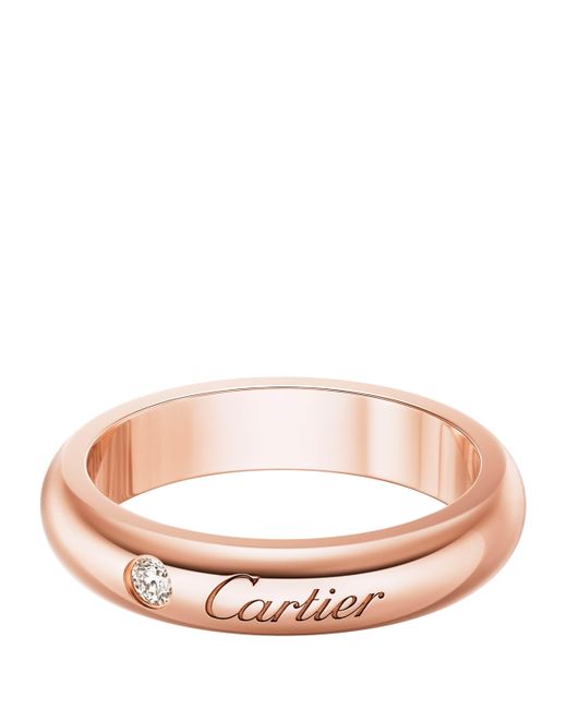 Cartier Pink And Diamond C De Wedding Band