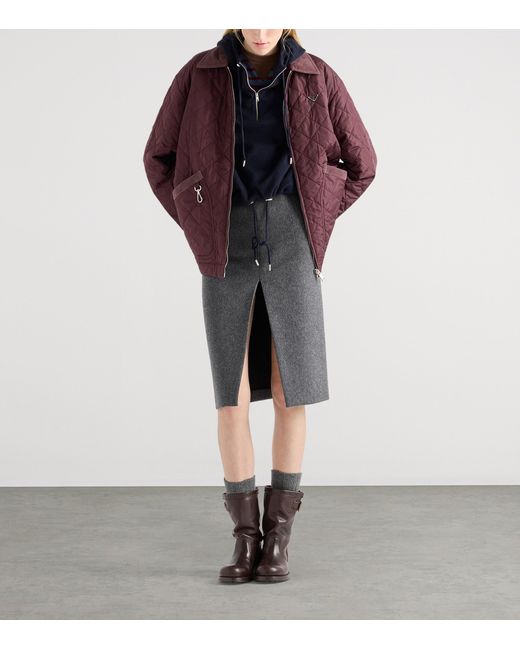 Prada Red Re-Nylon Quilted Jacket