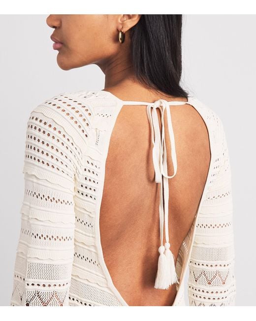 Devon Windsor White Knitted Uma Maxi Dress