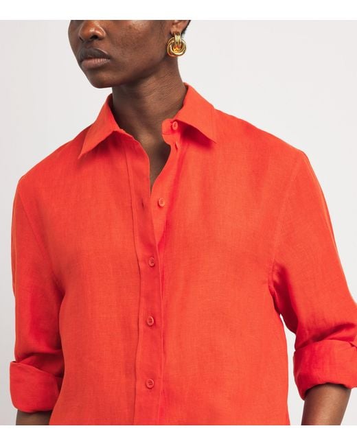 Eres Red Linen Mignonette Shirt