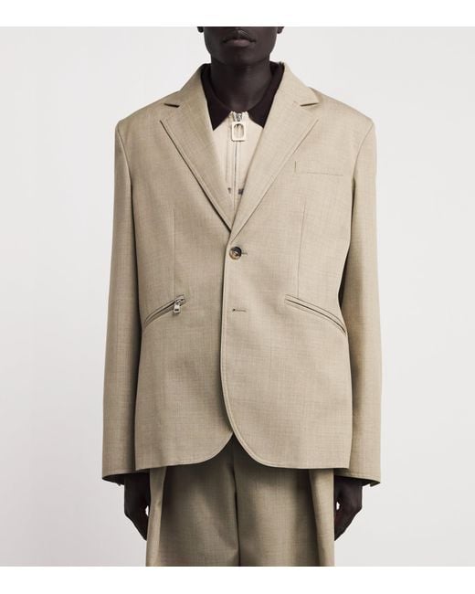 J.W. Anderson Natural Wool Tailored Blazer for men