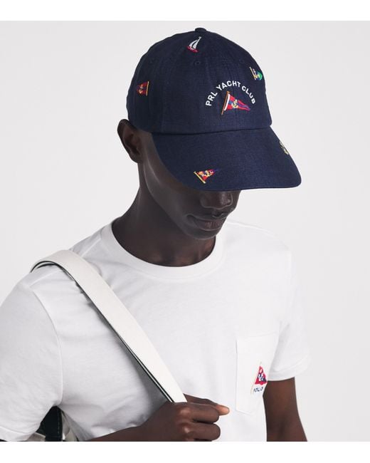 Polo Ralph Lauren Blue Cotton Yacht Club Baseball Cap for men