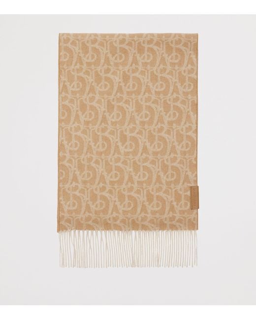 Burberry Natural Cashmere B Charm Scarf