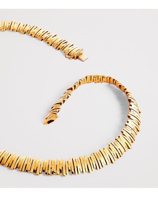 Suzanne Kalan Metallic Golden Tennis Necklace