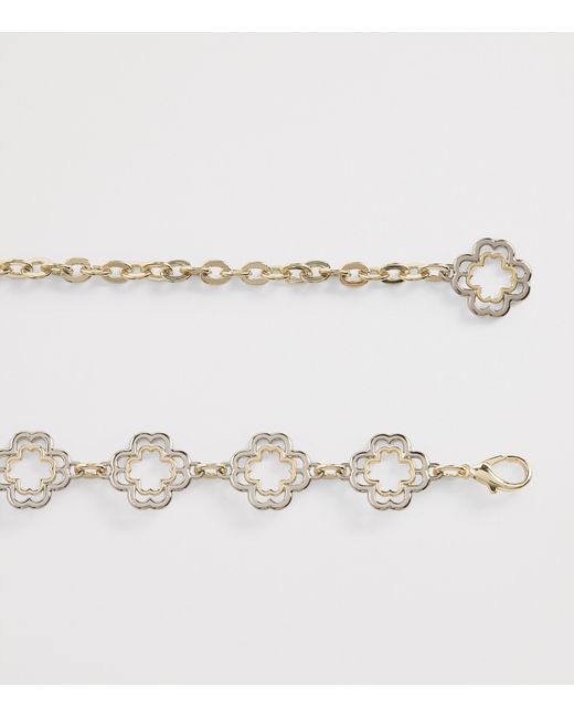 Maje White Clover Chain Belt