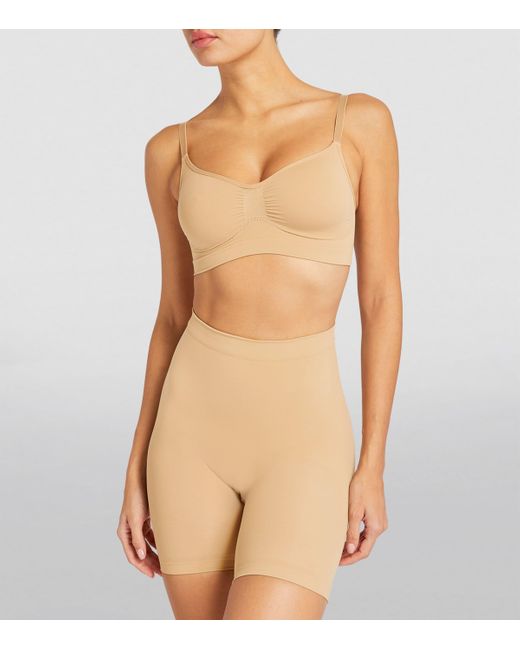 Skims Natural Seamless Sculpt Mid-Thigh Shorts