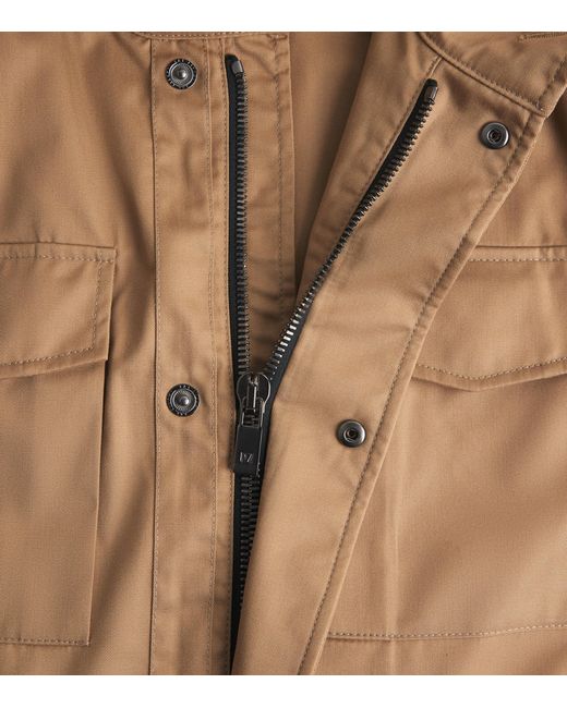 Pal Zileri Brown Cotton-Blend Field Jacket for men