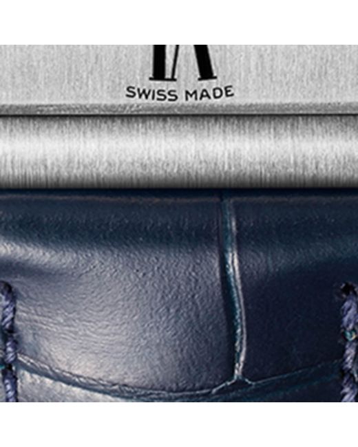 Cartier Blue Large Stainless Steel Tank Américaine Watch