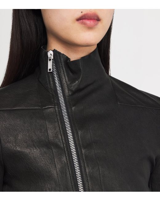 Rick Owens Black Lamb Leather Gary Jacket
