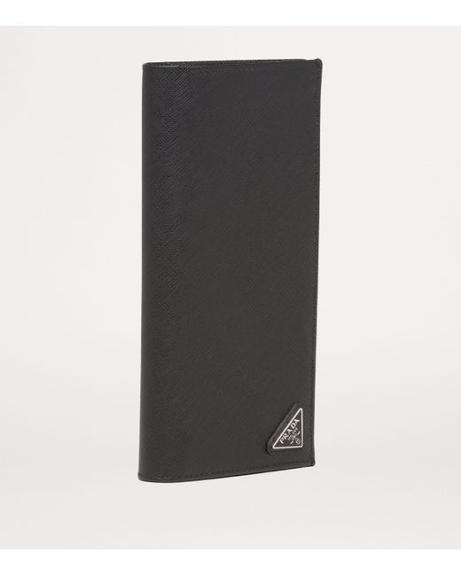 Prada Gray Saffiano Leather Wallet for men