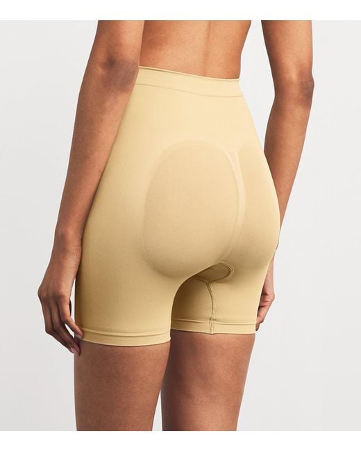 Skims Natural Seamless Sculpt Mid-Thigh Shorts