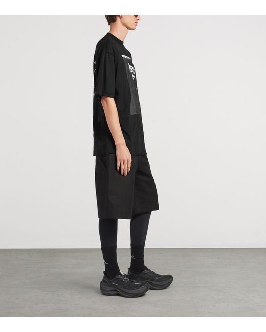 Balenciaga Black Graphic Print T-Shirt for men