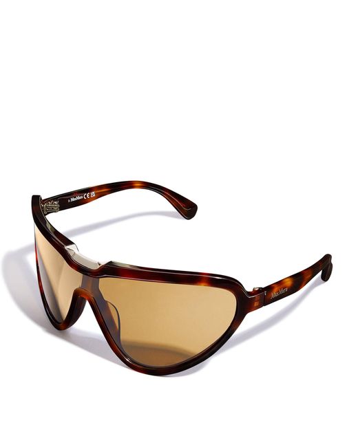 Max Mara Brown Wrap-around Sunglasses