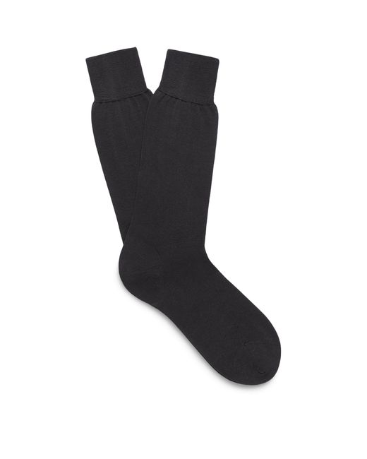 Zegna Black Cotton Socks for men