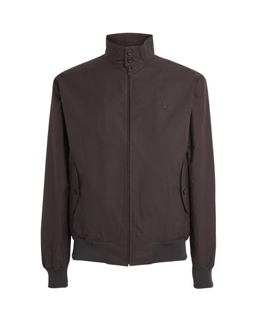 Fred Perry Brown Cotton Harrington Jacket for men