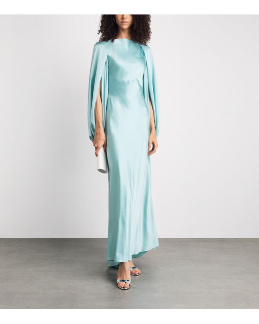 Roksanda Blue Silk Kami Maxi Dress