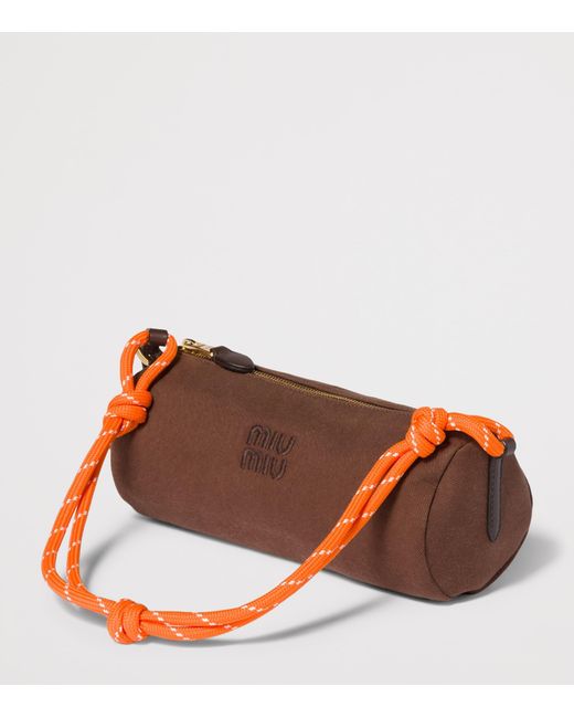 Miu Miu Brown Gabardine Pouch