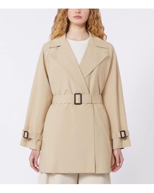 Weekend by Maxmara Natural Canvas Shortline Trench Coat