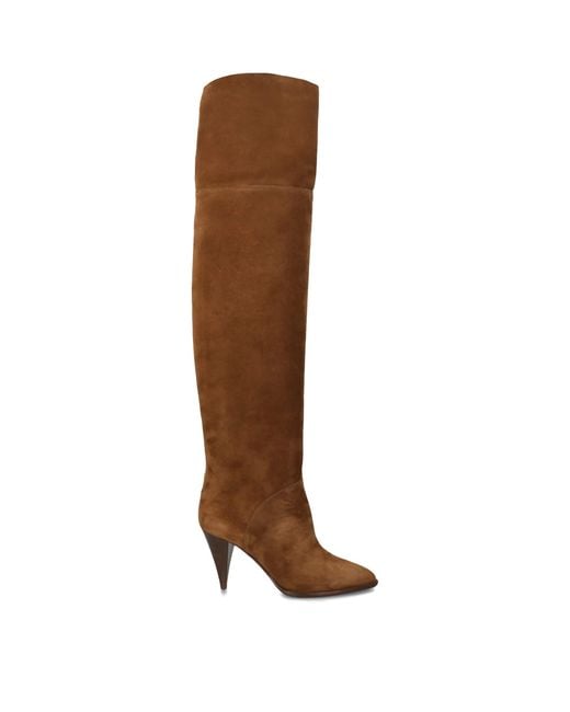 Casadei Brown Suede Venus Over-The-Knee Boots