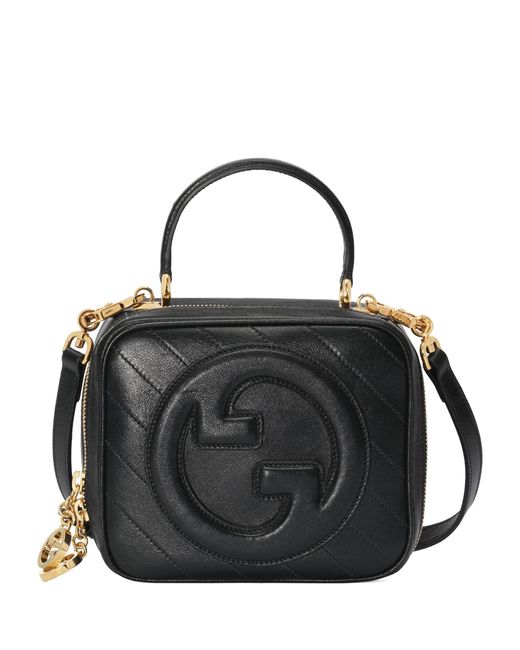 Gucci Black Leather Blondie Top-handle Bag