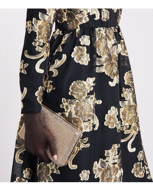 Huishan Zhang Black Embroidered Amanda Gown
