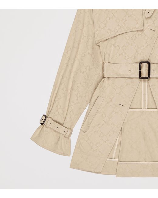 Givenchy Natural Cropped Asymmetric Trench Coat