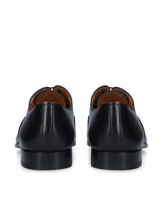 Magnanni Shoes Black Toecap Oxford Shoes for men